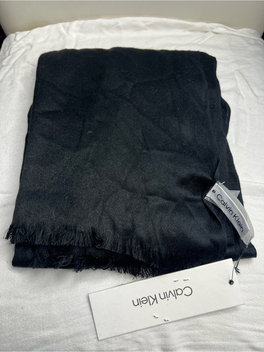 Calvin Klein Black Lightweight Scarf Wrap